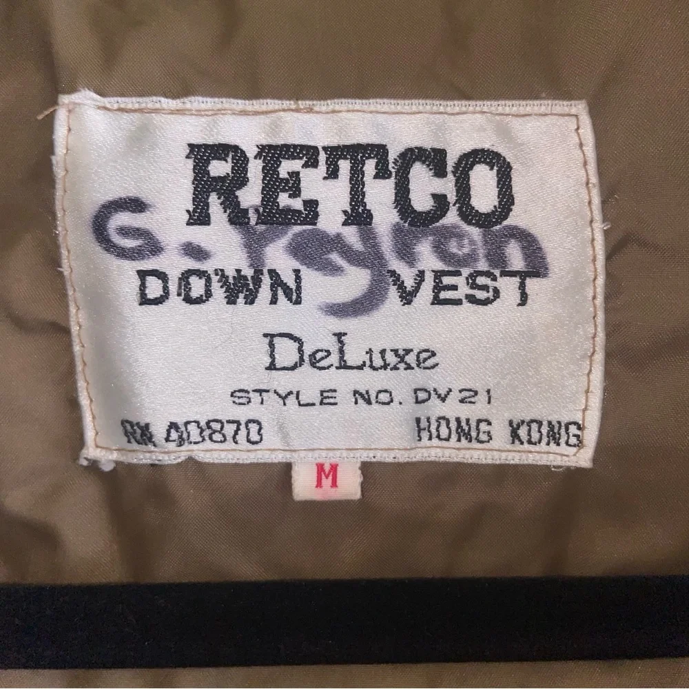 Vintage Retco Vest Mens Medium Goose Down Puffer Zip Snap Gorpcore Outdoor